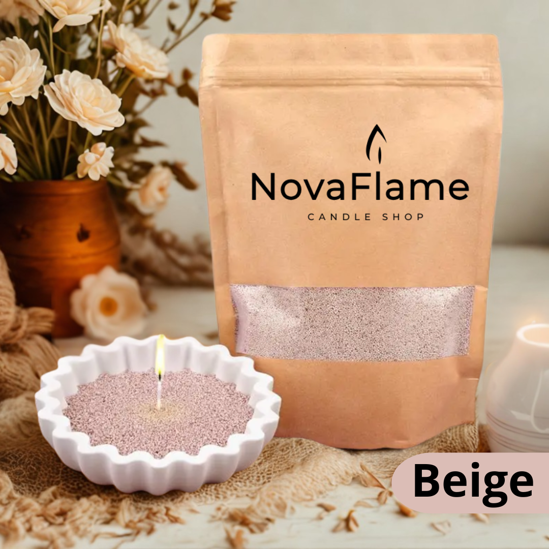 Bougie en sable de cire 100 % végétale