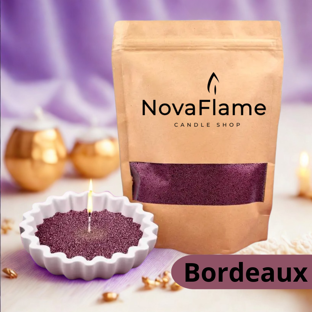 Bougie en sable de cire 100 % végétale
