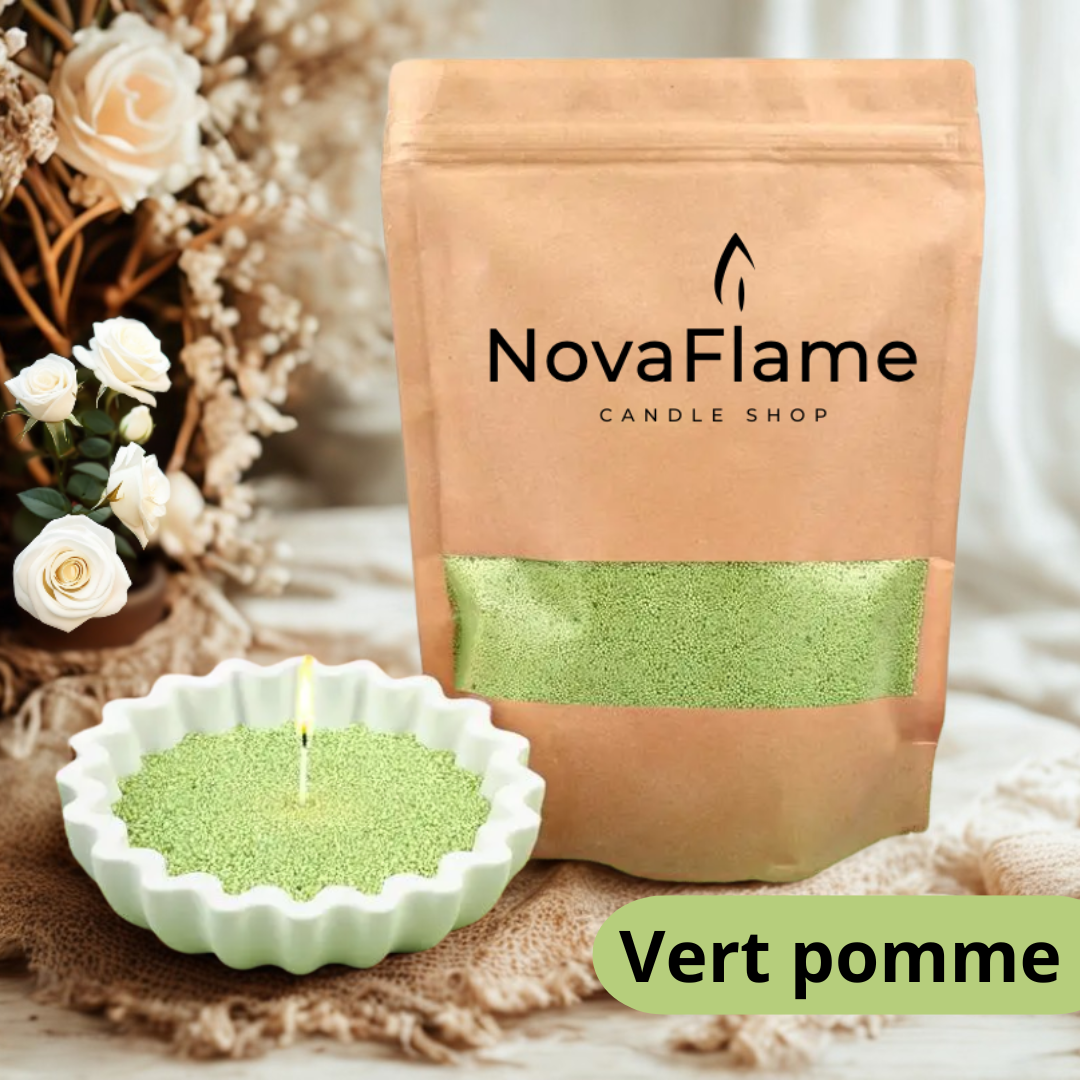 Bougie en sable de cire 100 % végétale