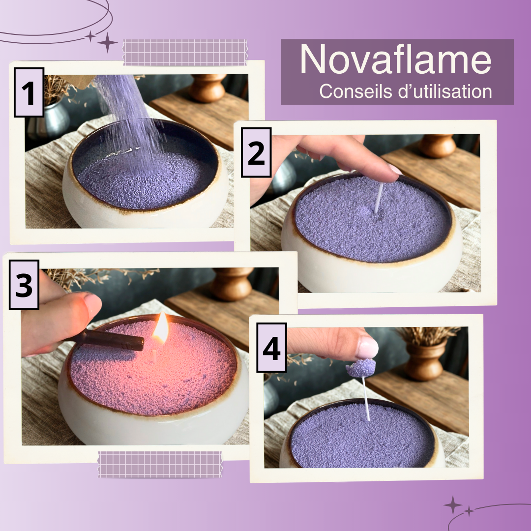 Bougie en sable de cire 100 % végétale